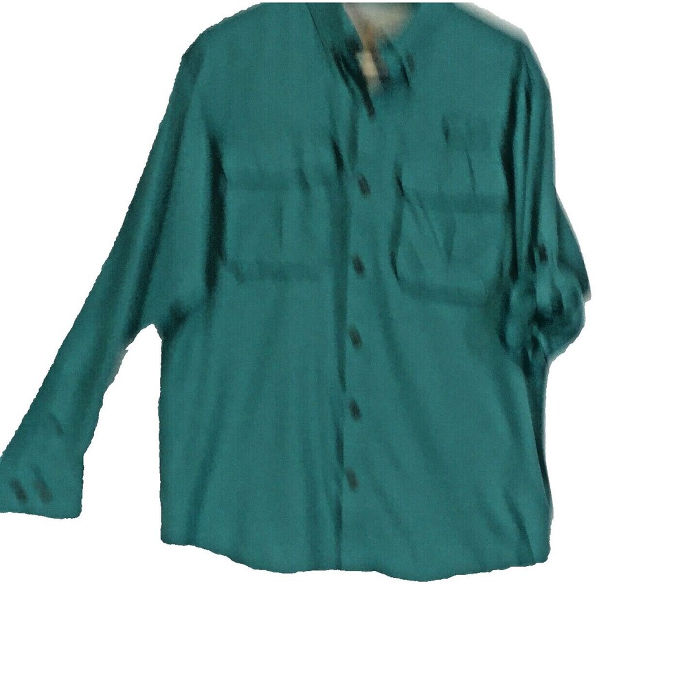 Red Head Brand Mens Green Outdoor Fishing Hiking Vented Shirt,‎ Roll Tab, sz M - Picture 2 of 11